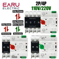 Dual Power Automatic Transfer Switch ATS 2P 4P 100A. AC 220V 110V Millisecond Switching for Solar Generator Uninterrupted