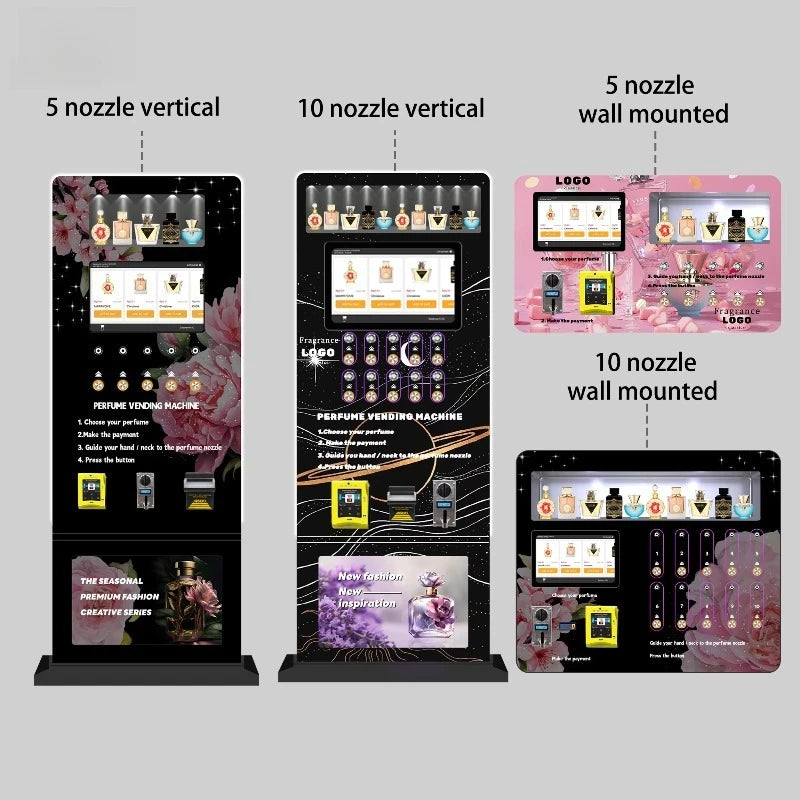 High Efficiency Customized Commercial Street Freestanding Perfume Spraying Fully Automatic Vending Machine