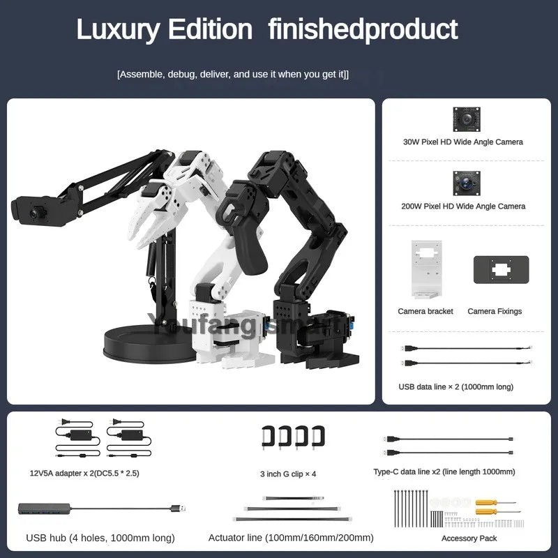 Assembled Low-Cost SO-ARM101 Open Source 6 Axis Robotic Arm LeRobot Embodied AI Vision Recognition SO101 Programmable Robot Kit