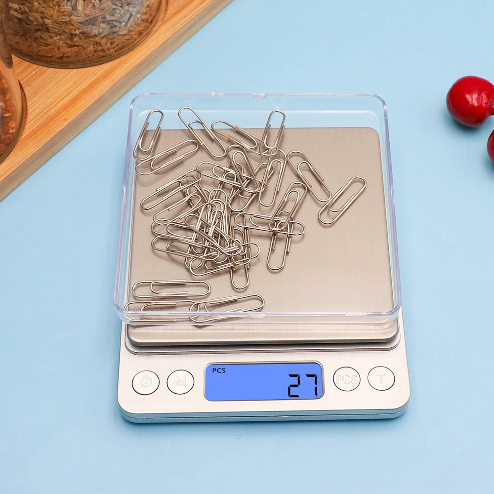 Precision Digital Pocket Scale Kitchen Weighing Scale Electronic Jewelry Scale Mini Balance Gram Scale 0.1g Accuracy for Gold