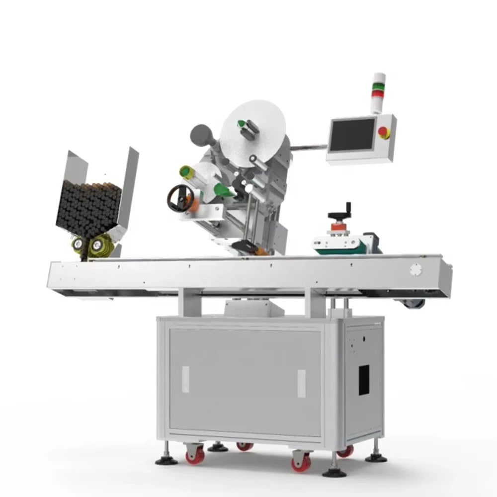 Automatic Tube Labeling Machine Tube Labeler Tube Label Applicator with Feeder and Printer