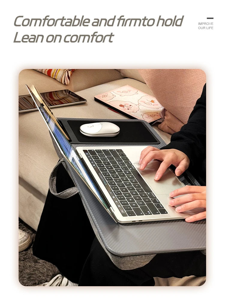 Home office laptop desk, tablet stand, mouse pad, phone stand, laptop desk, student bed desk, desktop height pad, lap desk