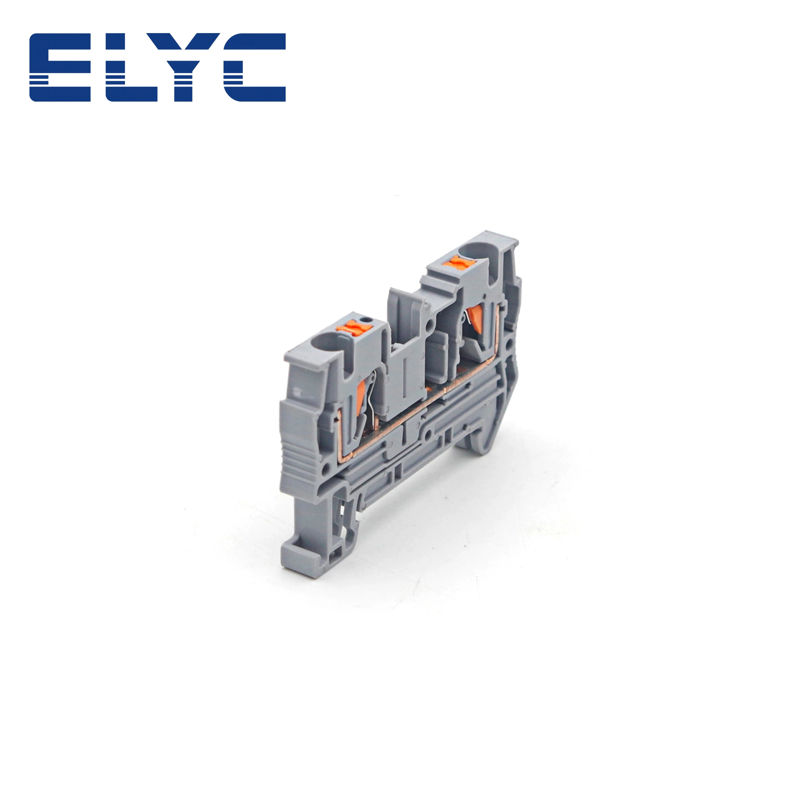PT4 Push-In Terminal Block Spring Connection Feed-Through Screwless PT-4 Wire Electrical Connector Din Rail Terminals PT 4