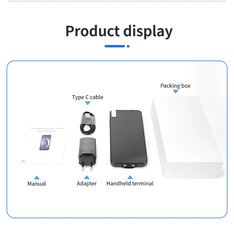 TC60 6 inch PDA Rugged Android Smart Terminal 2D Barcode Scanner with WIFI Bluetooth High Quality Mobile Industrial RFID