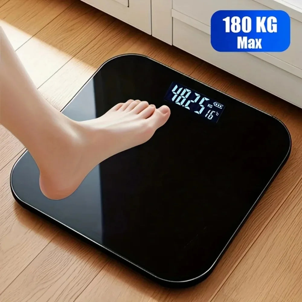 Precision Digital Bathroom Scale with Large LED Display Temperature Sensor kg Scale for Home Gym Daily Use