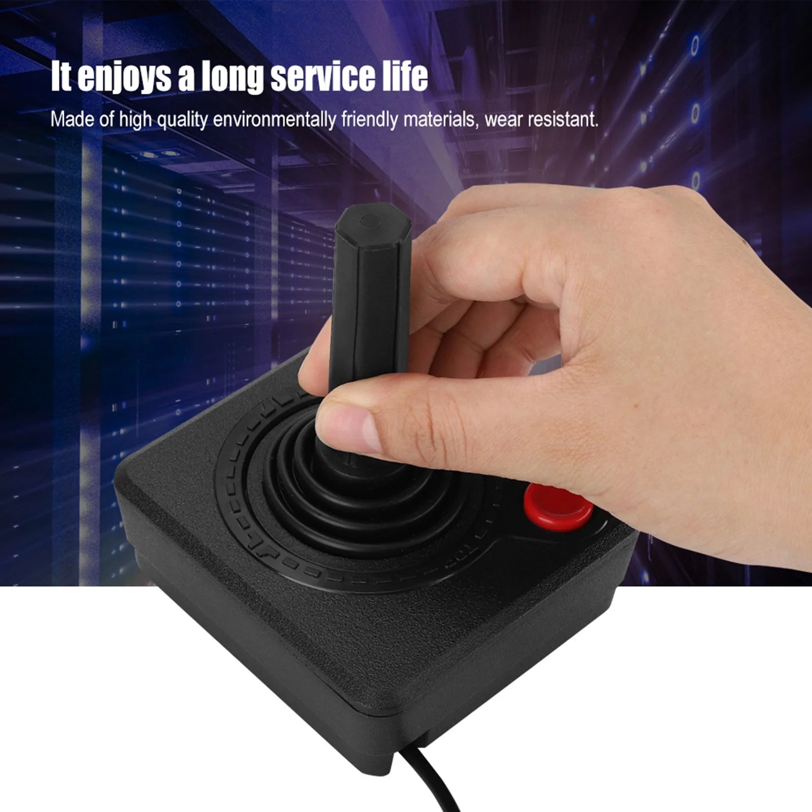 Retro  Ergonomic 360 Controller Wireless Controller Analog Stick Wear Resistant ABS Friendly Materials for Atari 2600