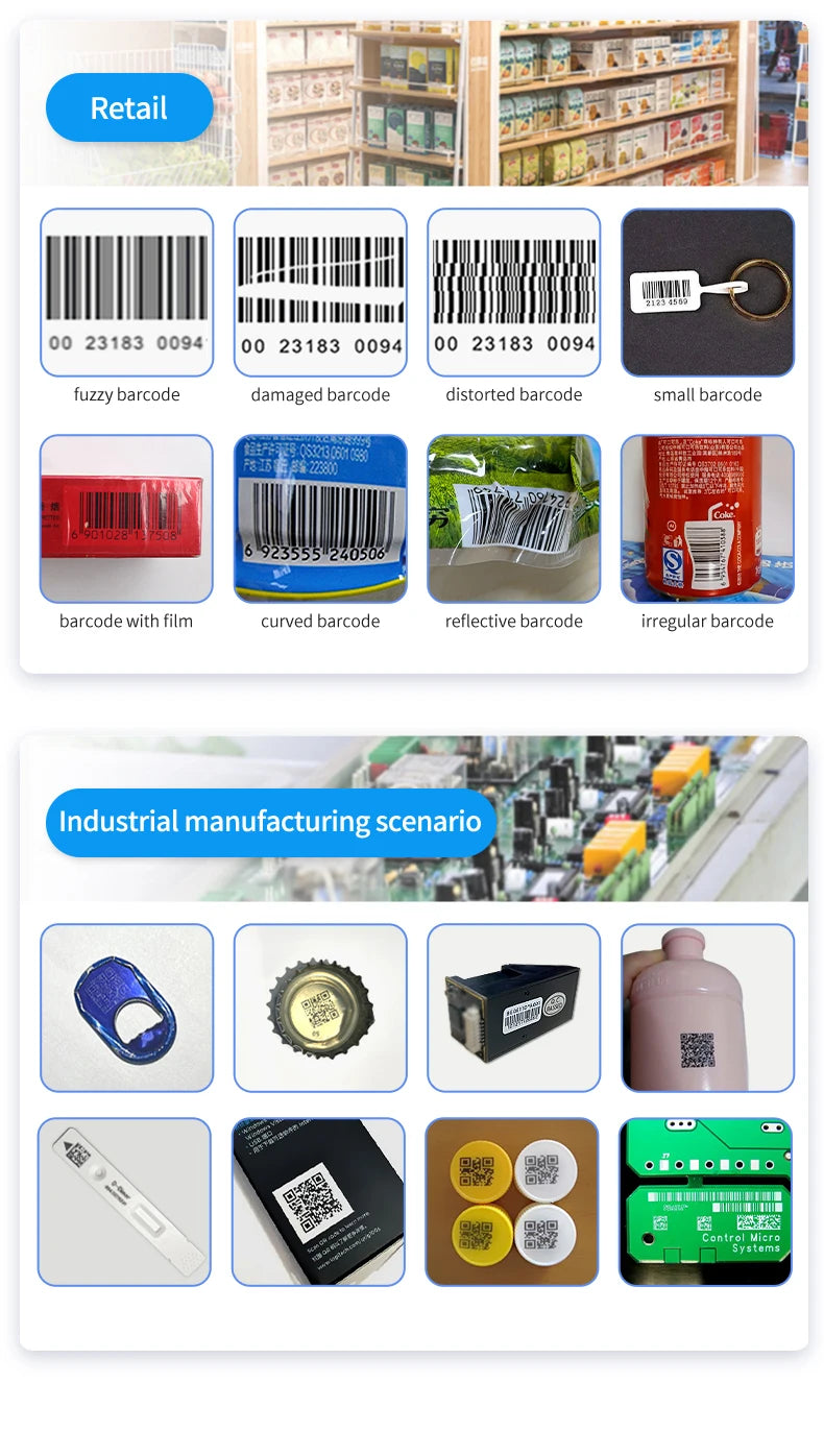 TC60 6 inch PDA Rugged Android Smart Terminal 2D Barcode Scanner with WIFI Bluetooth High Quality Mobile Industrial RFID