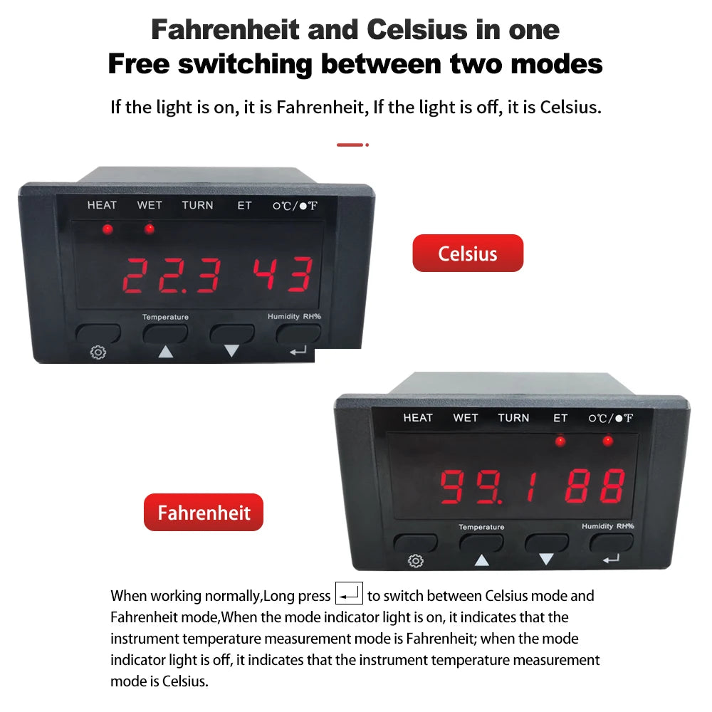 Automatic Intelligent Temperature Controller Incubator Control System  Microcomputer Hatching Temperature Humidity Controller