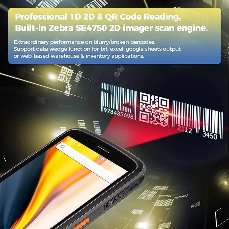 Portable Logistics Handheld PDA Android 13 4G RAM 64G ROM Barcode Scanner 4G LTE WiFi Rugged Data Collector Chainway C72
