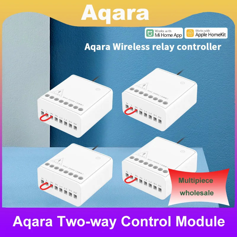 Aqara Two-way Control Module Wireless Relay Switch Controller 2 Channels Work For Mi Jia Mi Homeapp Home Kit Smart Timer