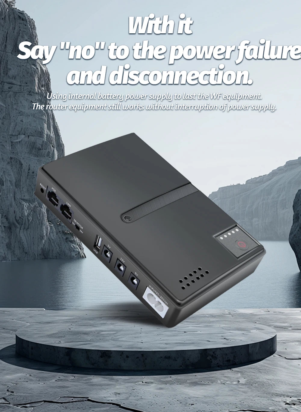 UPS 5V 9V 12V Uninterruptible Power Supply Mini Portable Multipurpose Mini EU UPS Battery Backup For Wifi IP Camera Router Phone