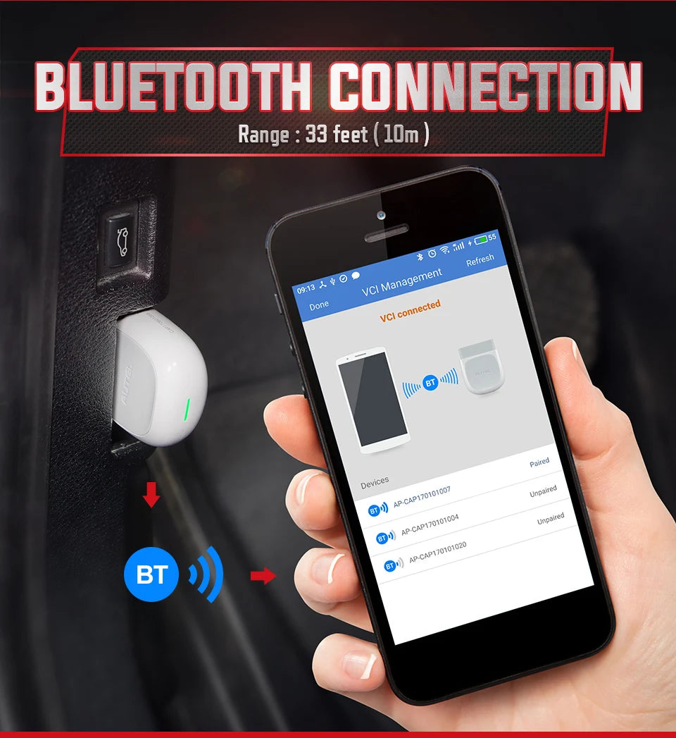 Autel AP200 Bluetooth OBD2 Scanner MaxiAP Code Reader with Full System VIN TPMS IMMO Service Car Diagnostic Tool for IOS Android