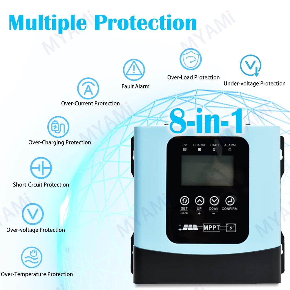 MYAMi 12V 24V 36V 48V 60V 72V 84V 96V 30A Off-grid RS485 Mppt Solar Charge Controller For Solar System