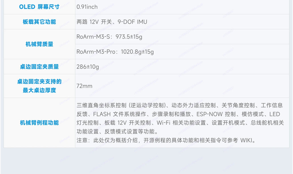 5 + 1 degree of freedom high torque bus rudder robotic arm ESP-NOW wireless control ROS2 programming education