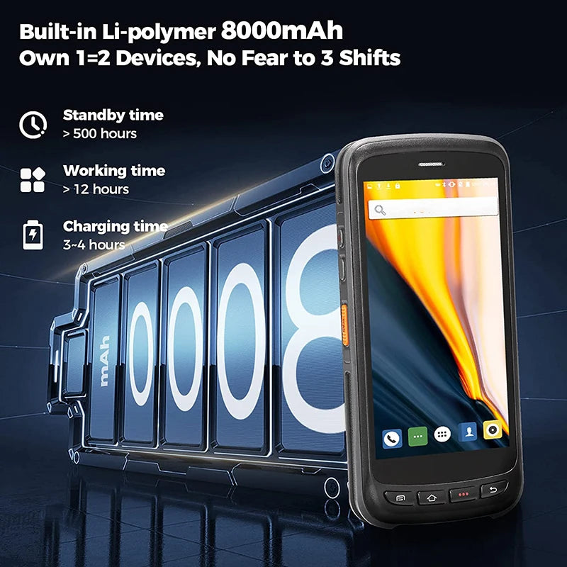 Portable Logistics Handheld PDA Android 13 4G RAM 64G ROM Barcode Scanner 4G LTE WiFi Rugged Data Collector Chainway C72