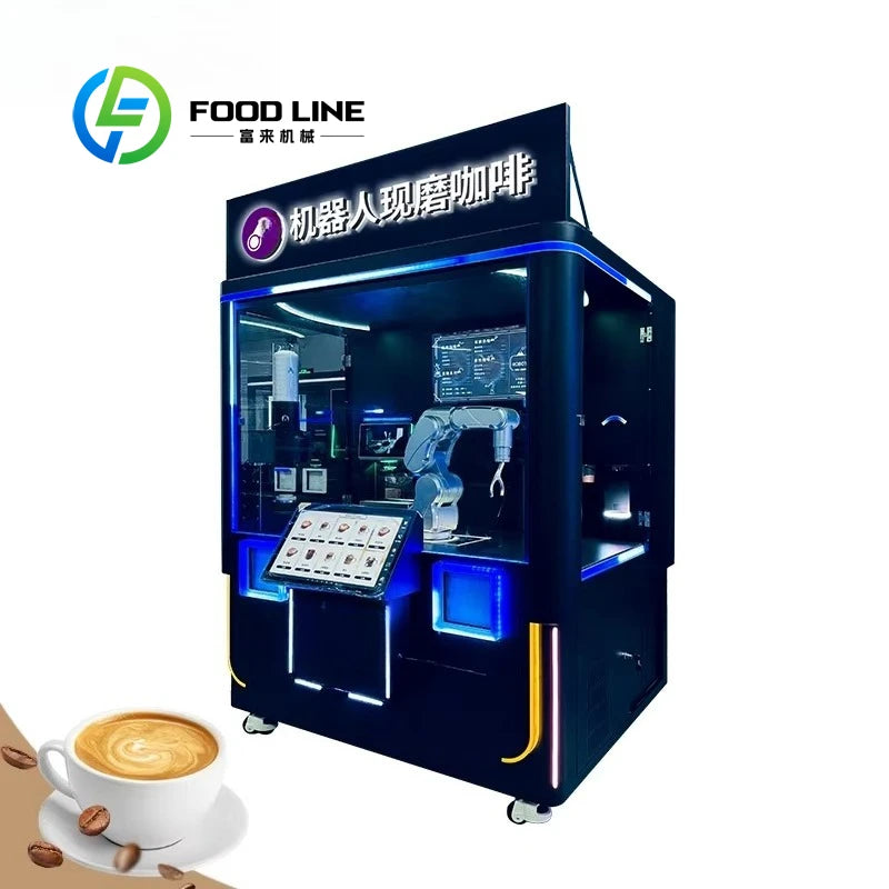 Customized Mini Coffee Robot with Robotic Arm  Compact and Efficient Coffee Maker for Small Spaces