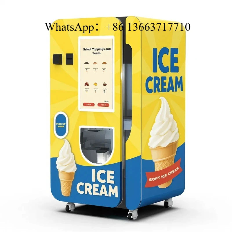 Customized Remote-Managed Ice Cream Vending Machine Factory Direct Smart Management High Output Cooling Safe Use For Business