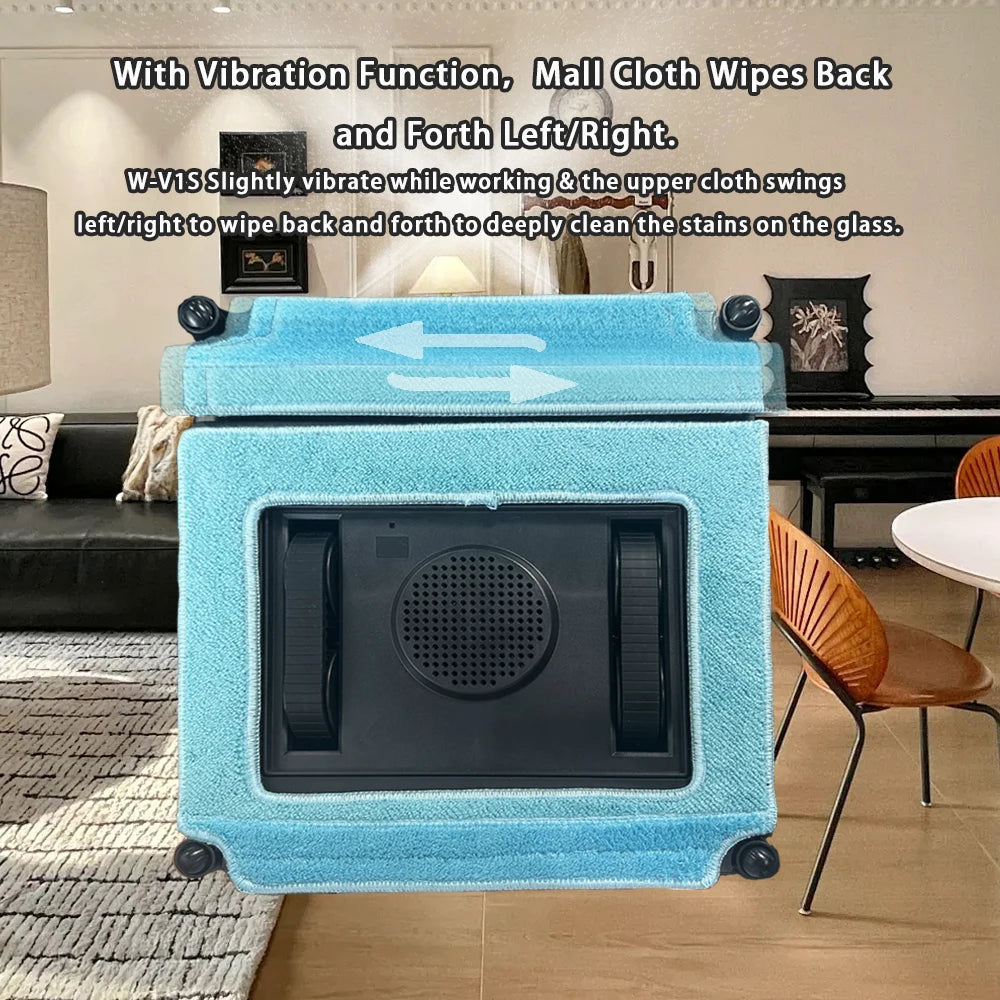 Robot Window Cleaner Purerobo W-V1S With Vibration&Dual Water Spray，High Vacuum Suction，Home Glass Cleaning Window Cleaner Robot