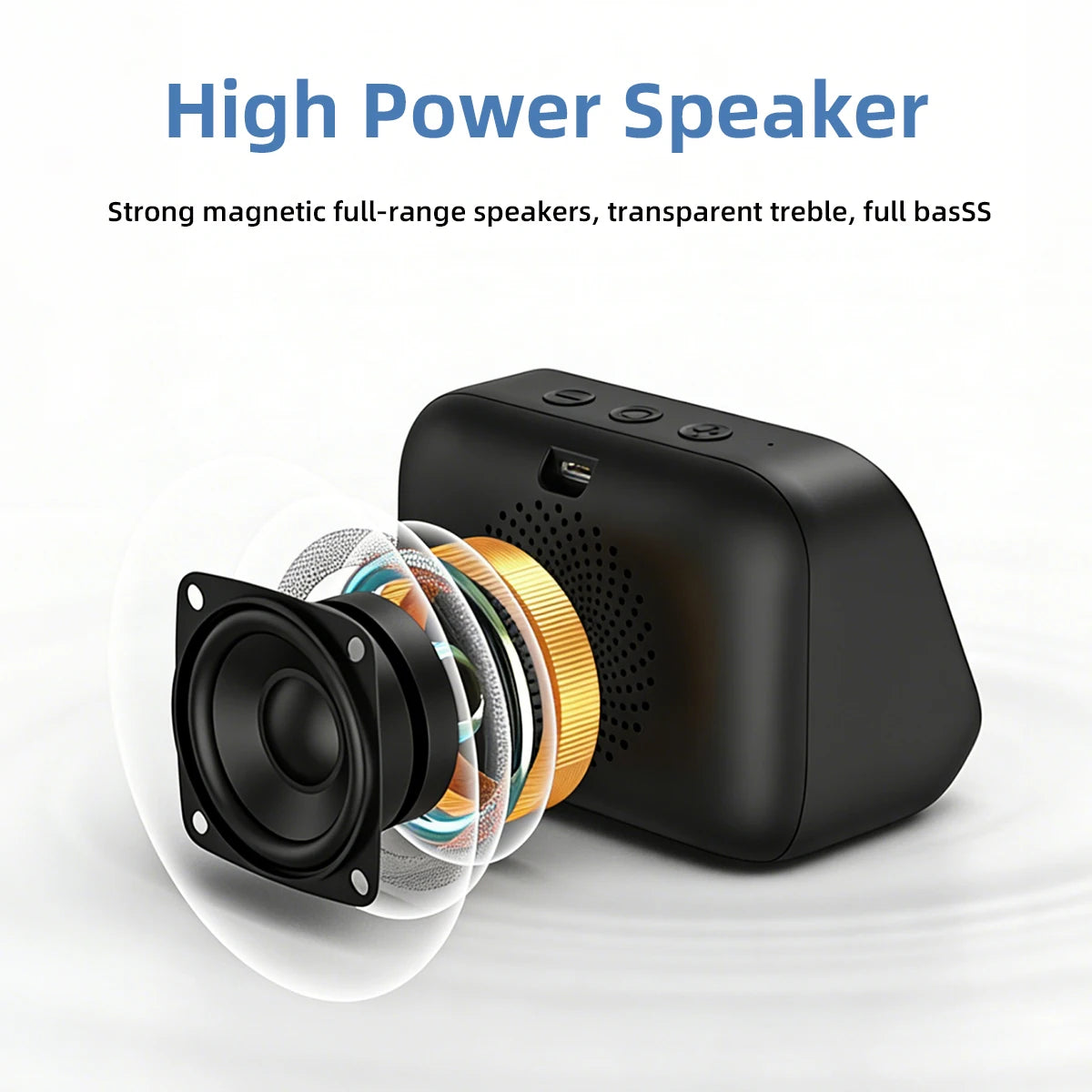 Smart Speaker AI Home Assistant Audio Center HD Large Screen High-Power Speaker Electronic Photo Album 7-Color Lighting for Gift