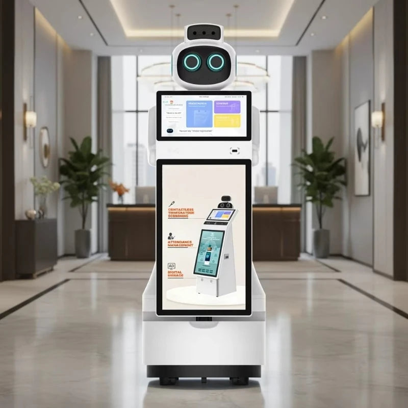 Customized Commercial Reception Smart Robot - New Big Screen AI Intelligent Humanoid Welcome Service Robot