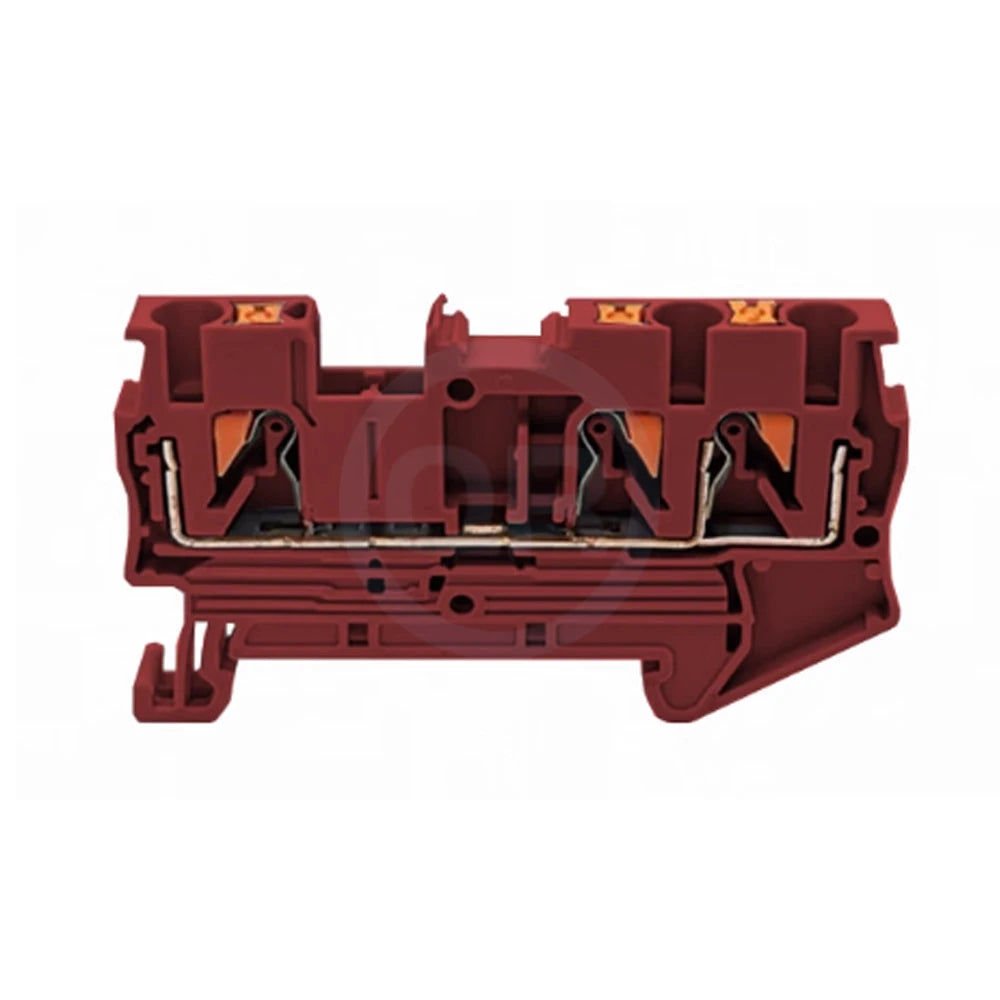 (10 pcs)PT2.5-TWIN Terminal Block Rail-Mounted Direct-Plug Spring-Loaded Quick-Connect Terminal Block (One Input, Two Outputs)