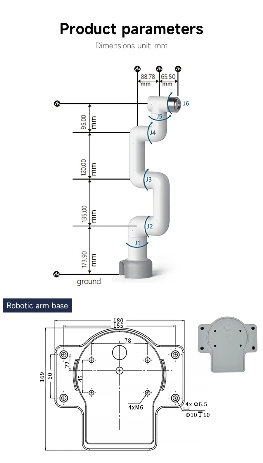 myCobot 320 M5 Robotic Arm 7DOF Collaborative Robot 1KG Load Support APP Control ROS2 Simulation Python C JavaScript Programming