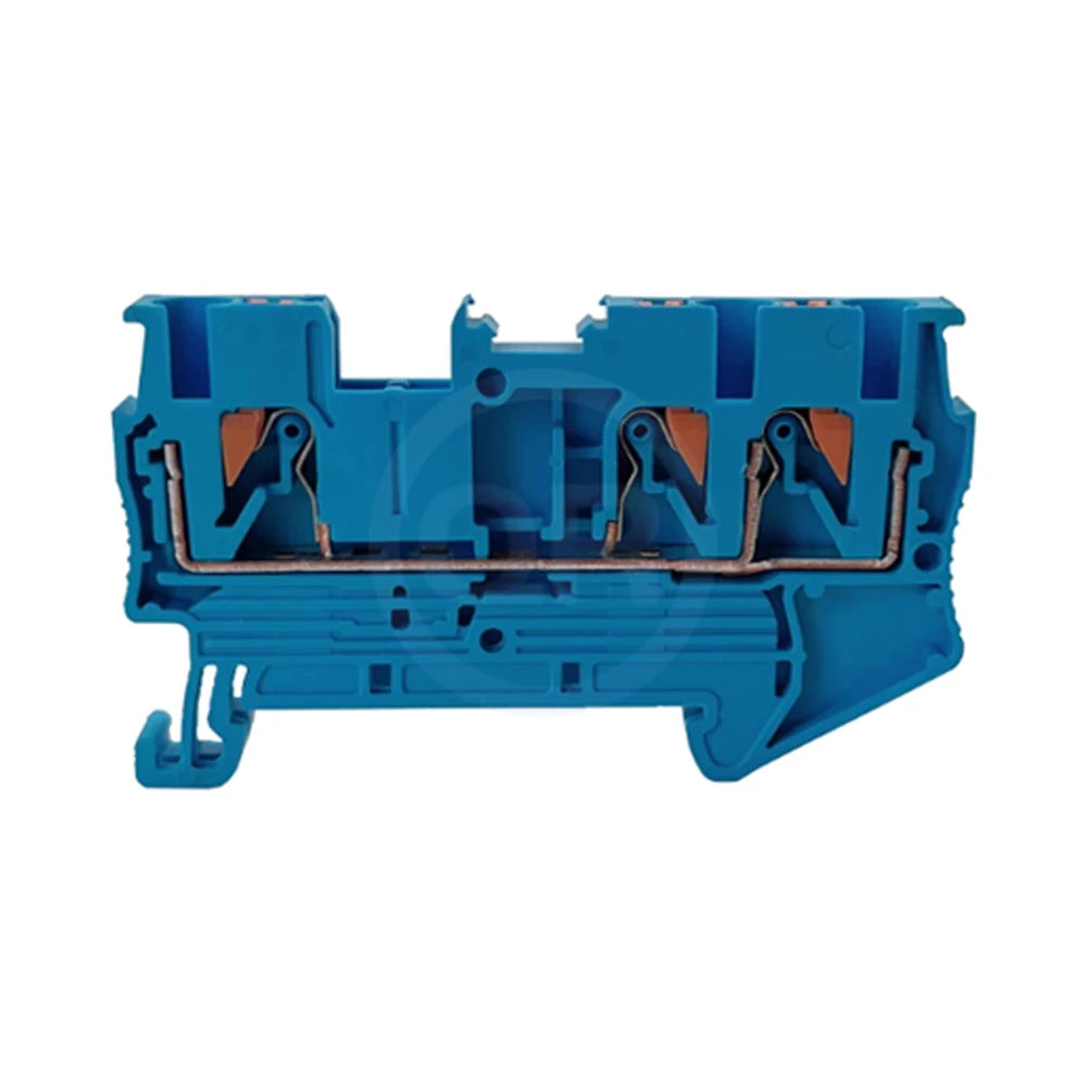 (10 pcs)PT2.5-TWIN Terminal Block Rail-Mounted Direct-Plug Spring-Loaded Quick-Connect Terminal Block (One Input, Two Outputs)