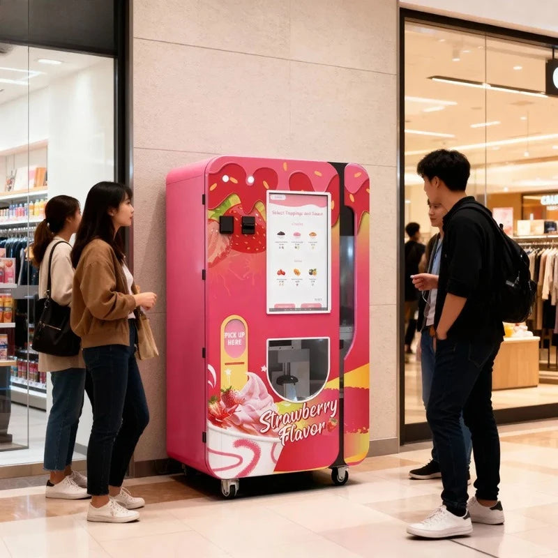 Customized Remote-Managed Ice Cream Vending Machine Factory Direct Smart Management High Output Cooling Safe Use For Business