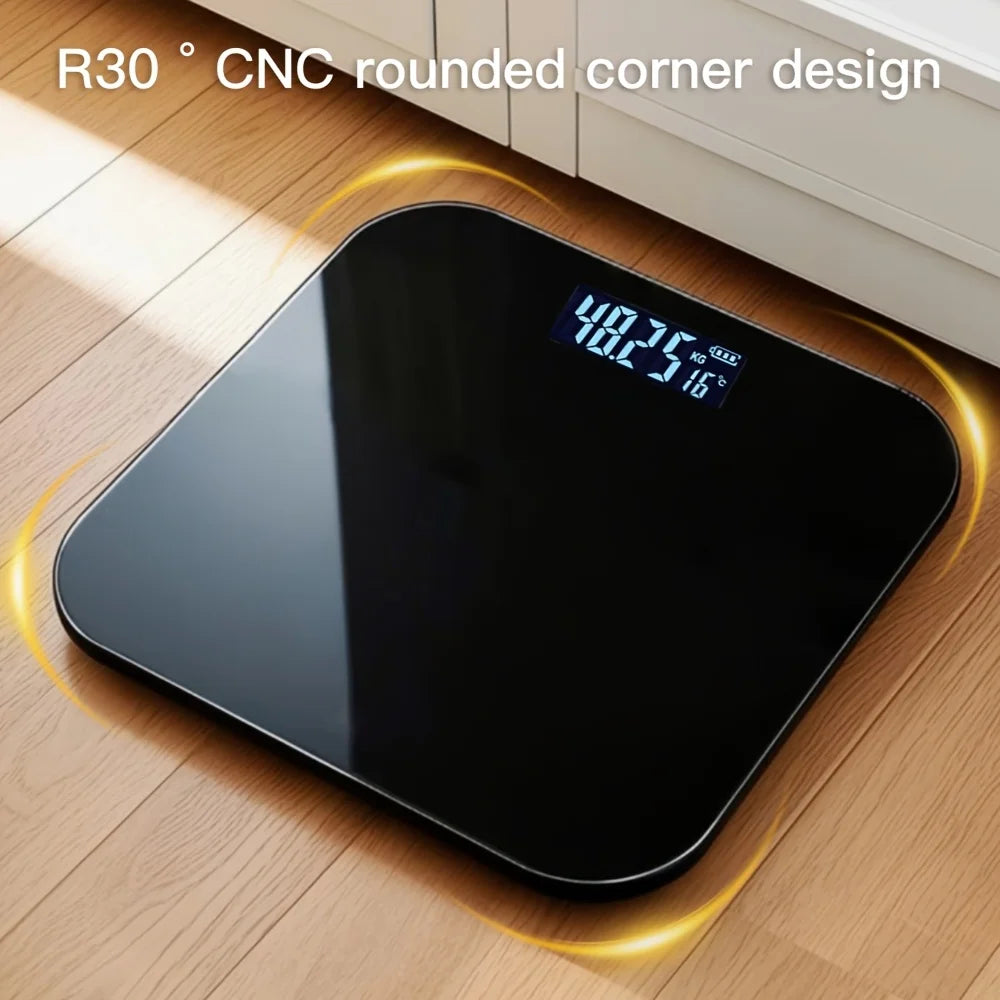Precision Digital Bathroom Scale with Large LED Display Temperature Sensor kg Scale for Home Gym Daily Use