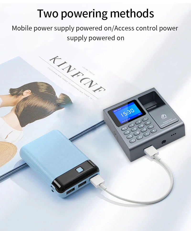 Biometric Fingerprint Scanner RFID Access Control System 1000 User USB Time Recorder Attendance Employee Machine