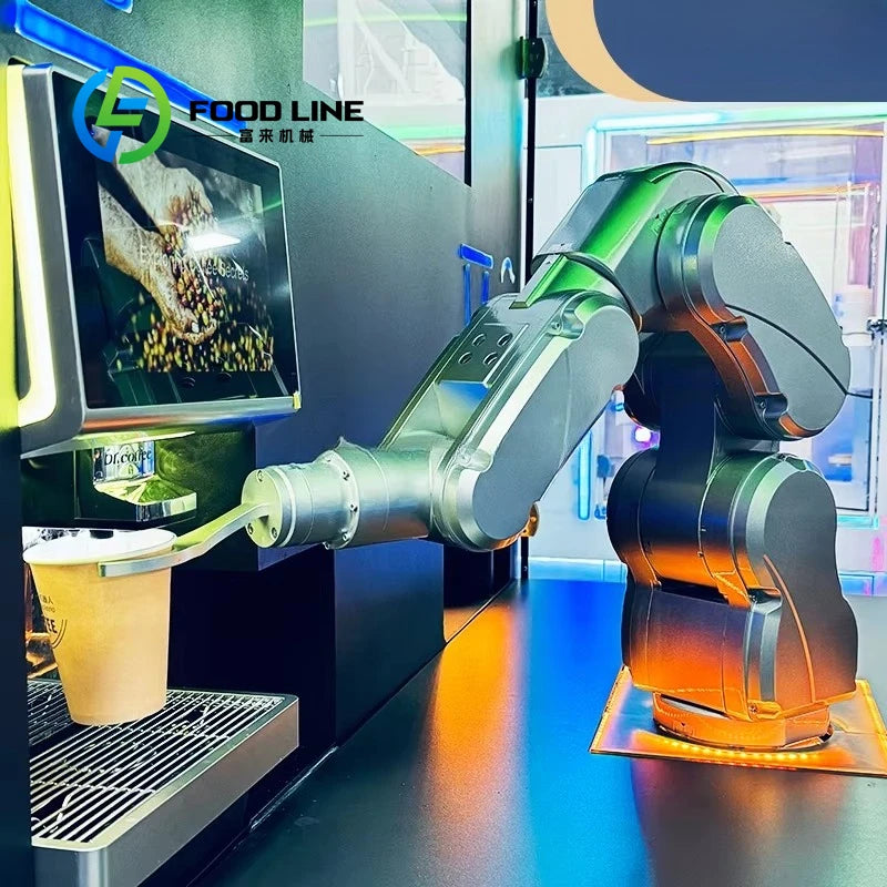 Customized Mini Coffee Robot with Robotic Arm  Compact and Efficient Coffee Maker for Small Spaces