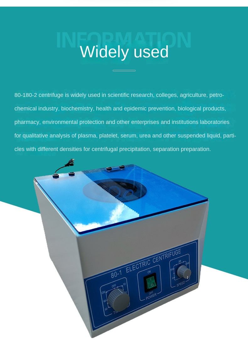 Desktop Electric Laboratory  Centrifuge Laboratory Supplies Medical Practice 4000 rpm 20 ml x 6 Model 80-1
